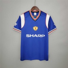 Manchester United 84/86 Away Blue Soccer Jersey